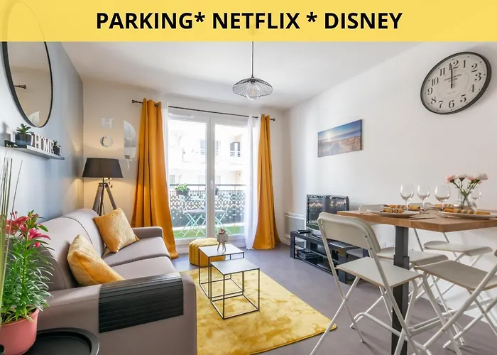The Sunshine- Appart Cosy Proche Paris-Disney Avec Parking Prive Dans Residence